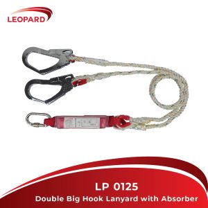 Lanyard LEOPARD Double Big Hook + Absorber LP 0125