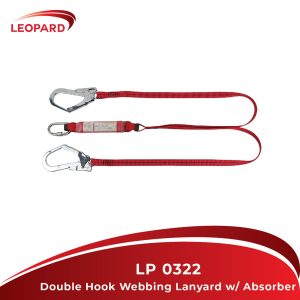 LEOPARD Double Big Hook Webbing Lanyard + Absorber LP 0322